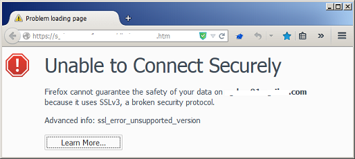 SSL3-unsupported-warning